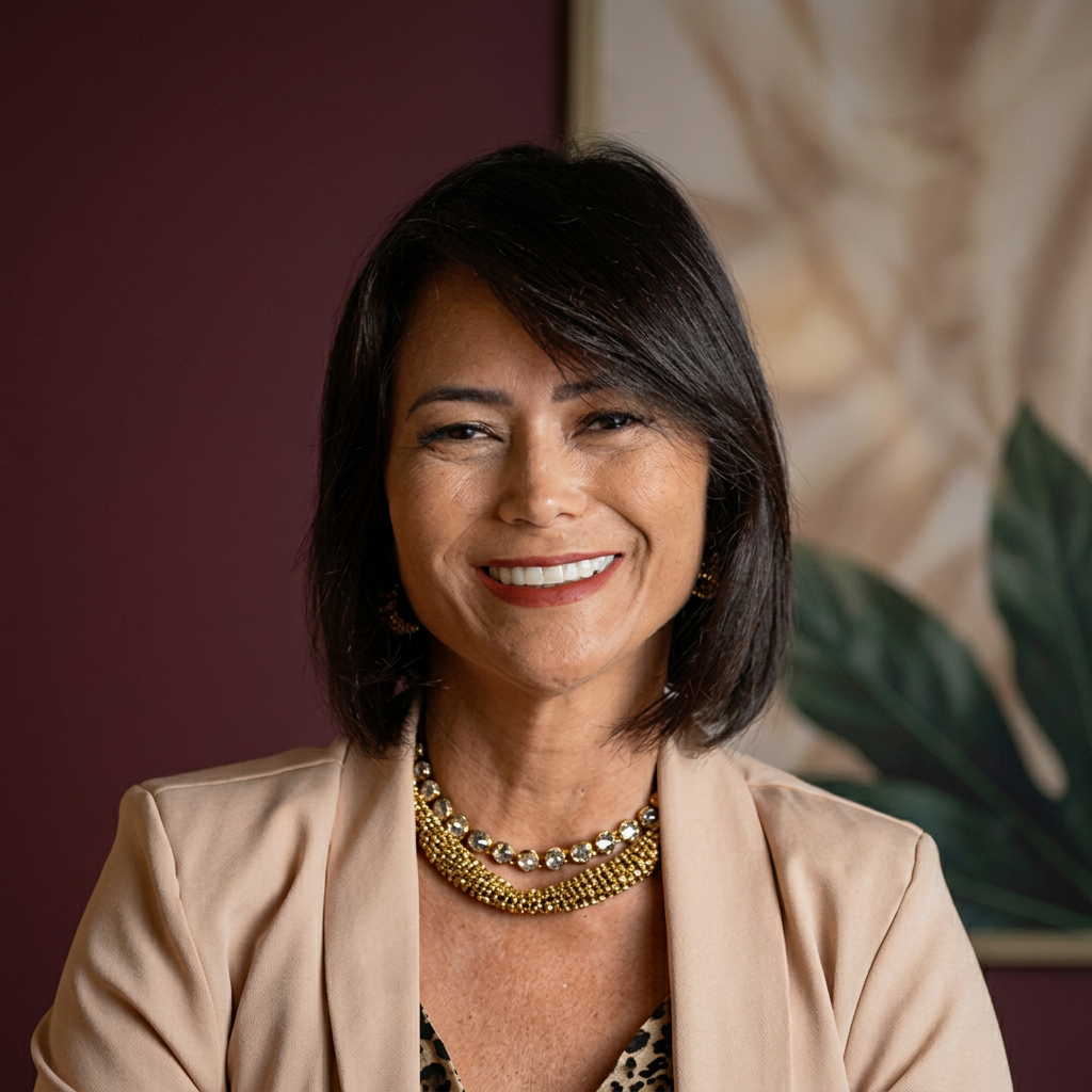Retrato da Dra. Cristina Harada, responsável técnica do Instituto